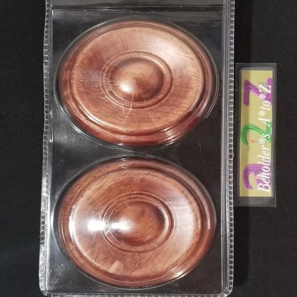 Cambria Classic Solid Wood Drapery Spindle Holdbacks in Medium Brown 601301 - Picture 1 of 2